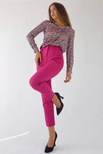 Carica l&#39;immagine nel visualizzatore di Gallery, Fuchsia Everyday High Waist Trousers
