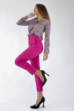 Carica l&#39;immagine nel visualizzatore di Gallery, Fuchsia Everyday High Waist Trousers
