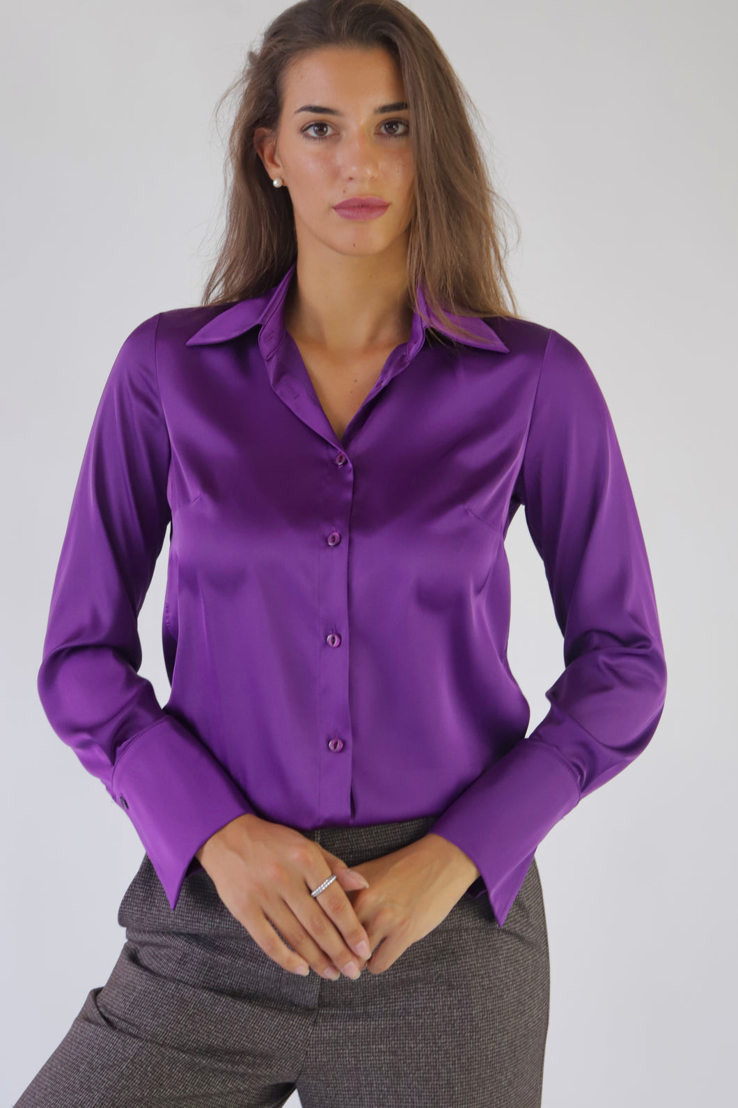 Purple Classic Shirt Blouse