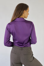 Load image into Gallery viewer, Purple Classic Shirt Blouse
