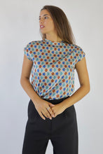 Load image into Gallery viewer, Short Sleeve Geometrical Fantasy Blouse
